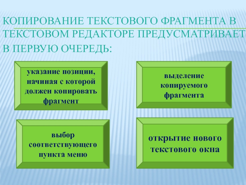 Копирование текстового. Копирование текстового фрагмента в текстовом редакторе. Копирование фрагмента текста в текстовом редакторе предусматривает. Редактирование в текстовом редакторе предусматривает:. В текстовом редакторе копирование становится возможным после.