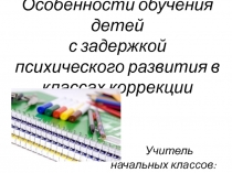 Особенности обучения детей с задержкой психического развития