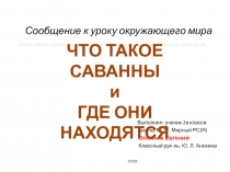 Что такое саванны и где они находятся