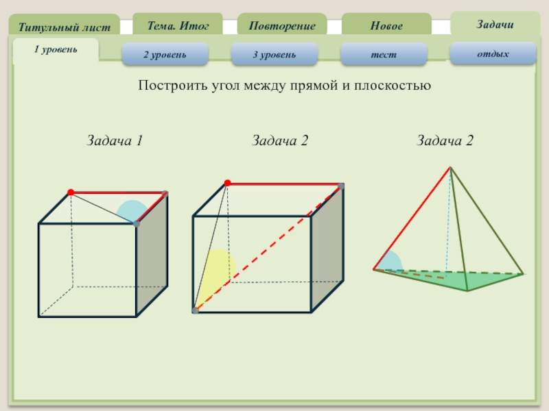 Угол между и прямой и плоскостью презентация