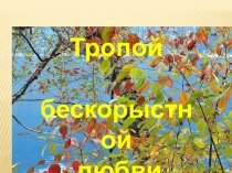 Тропой бескорыстной любви