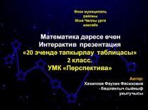 Интерактивная презентация для урока математики по теме  Табличное умножение в пределах 20 2 класс. УМК Перспектива