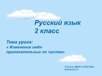 Презентация урока по русскому языку 