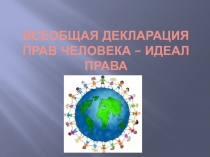 Всеобщая декларация прав человека как основа естественных прав человека