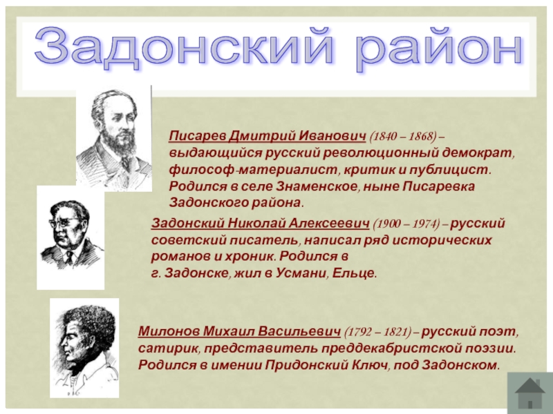 Доклад: Писарев Дмитрий Иванович