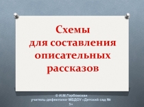 Cхемы для составления описательных рассказов