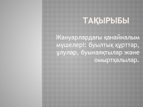 Жануарлардағы қанайналым мүшелері: буылтық құрттар, ұлулар, буынаяқтылар және омыртқалылар