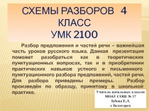 Схемы разборов 4 класс УМК 2100