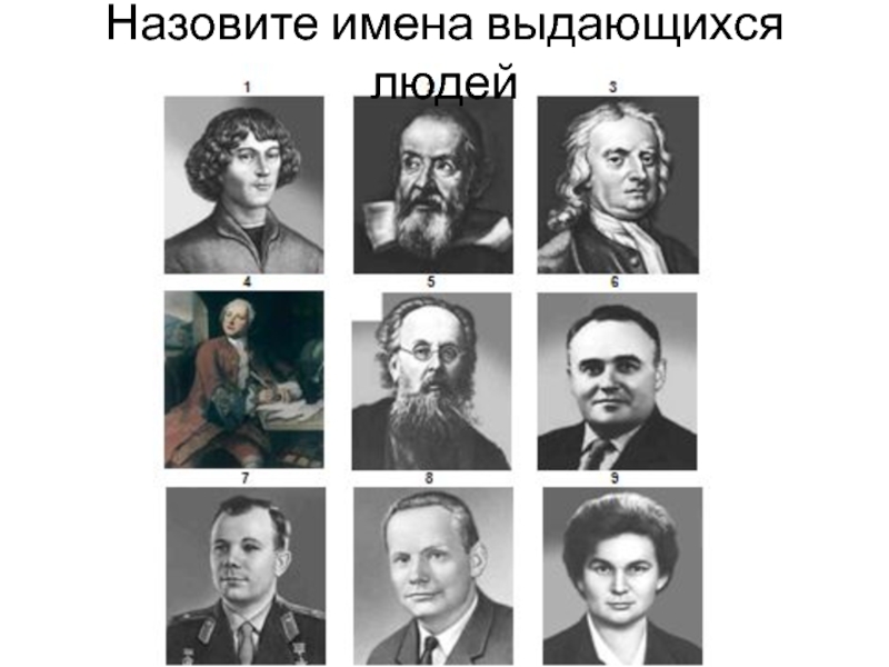 Имена выдающихся