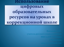 Использование ЦОР на уроках в коррекционной школе