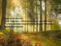 Понятие о  сложносочиненном предложении