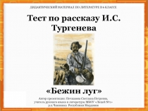 Тест по рассказу И.С.Тургенева 