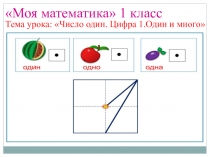 Тема урока: Число один. Цифра 1.Один и много