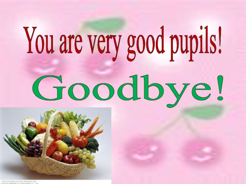 You are very good pupils! Goodbye!