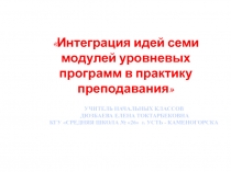 Интеграция идей семи модулей уровневых программ в практику преподавания