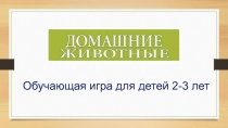 Презентация для детей 2-3 лет 