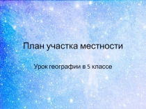 План участка местности