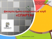 Организация работы в школьном физкультурно- спортивном клубе