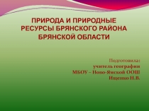 Природа и природные ресурсы Брянского района Брянской области