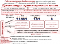 Презентация к защите краткосрочного планирования по разделу 