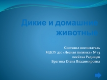 Конспект НОД Дикие и домашние животные с детьми средней группы с интерактивной презентацией