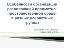 Презентация РППС О.Н.Денисова