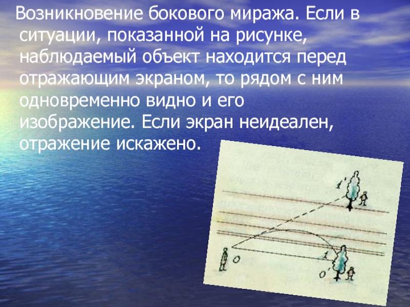 Находясь перед. Боковой Мираж. Боковой Мираж рисунок. Боковой Мираж схема. Возникновение Миража.