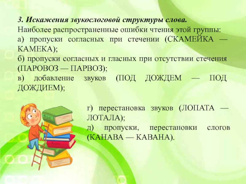 Нарушение структуры слова. Искажение звуко слоговой структуры слова это. Искажение звукослоговой структуры слова. Искажение слов примеры. Звуко-слоговая структура речи это.