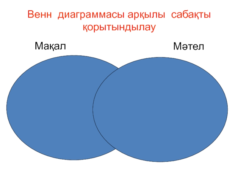 Казахское народное ремесло вчера и сегодня по диаграмме венна