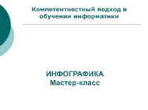 Компетентностный подход в обучении информатики. Инфографика