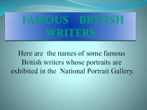 Famous British Writers.