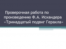 Итоговая проверочная работа