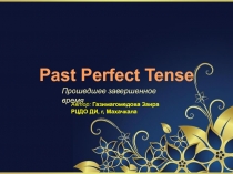 Past Perfect Tense
