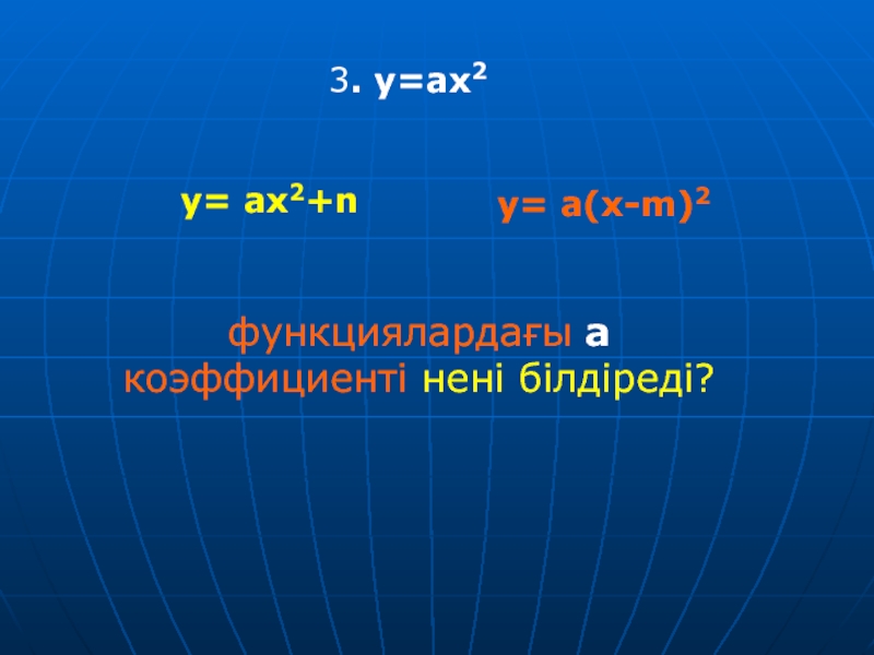 3. y=ax2y= ax2+ny= a(x-m)2функциялардағы а коэффициенті нені білдіреді?