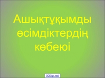 Презентация. Ашы? т??ымды ?сімдіктерді? к?беюі.