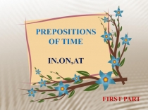 Prepositions of time