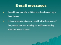 E-mail messages