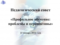 Презентация к педагогическому совету Профильное обучение: проблемы и перспективы