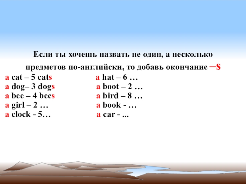 Окончание добавить. Прибавить на английском. Образовать множественные число по английскому 3 класс a hat. Вставить окончания числ по английскому. Один или несколько предметов по английски с окончанием s z iz.