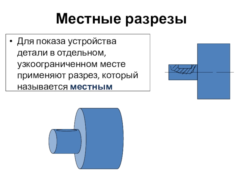 Для ограничения на чертеже местного разреза применяется линия