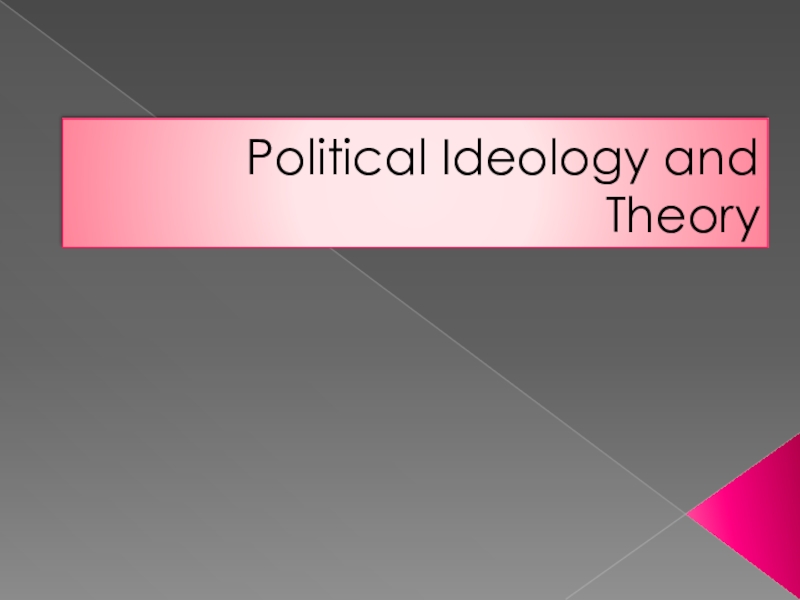 Презентация Political Ideology and Theory