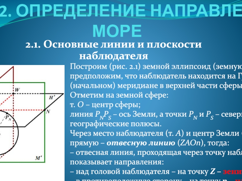 ГЛАВА 2. ОПРЕДЕЛЕНИЕ НАПРАВЛЕНИЙ В МОРЕ