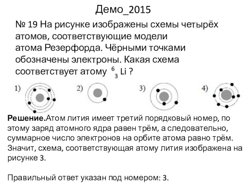 На рисунке 1 изображены схемы четырех атомов черные точки электроны какая схема соответствует атому