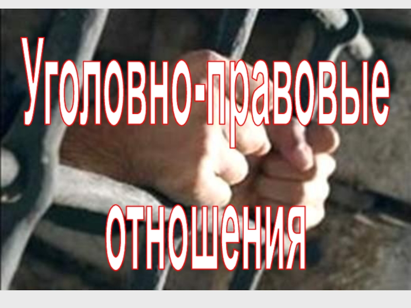 Уголовно-правовые
отношения