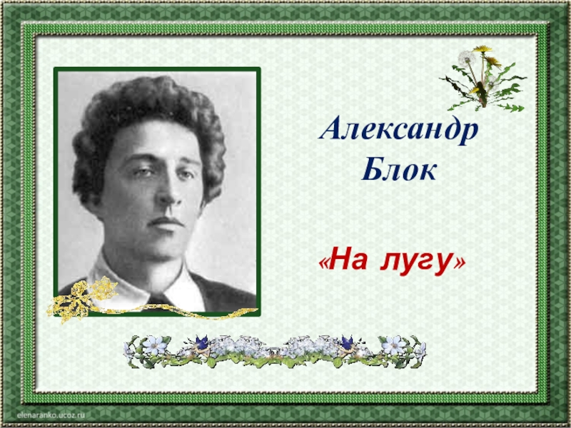 Урок чтения 2 класс блок на лугу. На лугу блок стих. Автор блок на лугу.