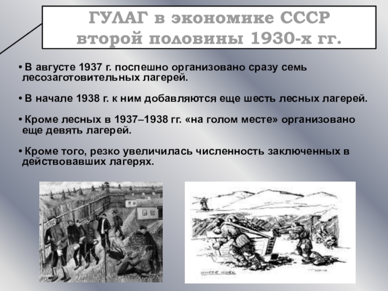 Гулаг расшифровка. ГУЛАГ 1937-1938. ГУЛАГ 1937.