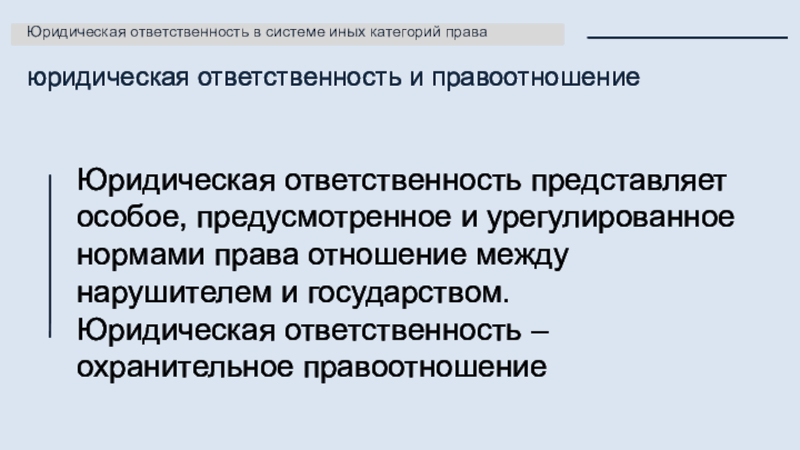 Правовые отношения законность и правопорядок