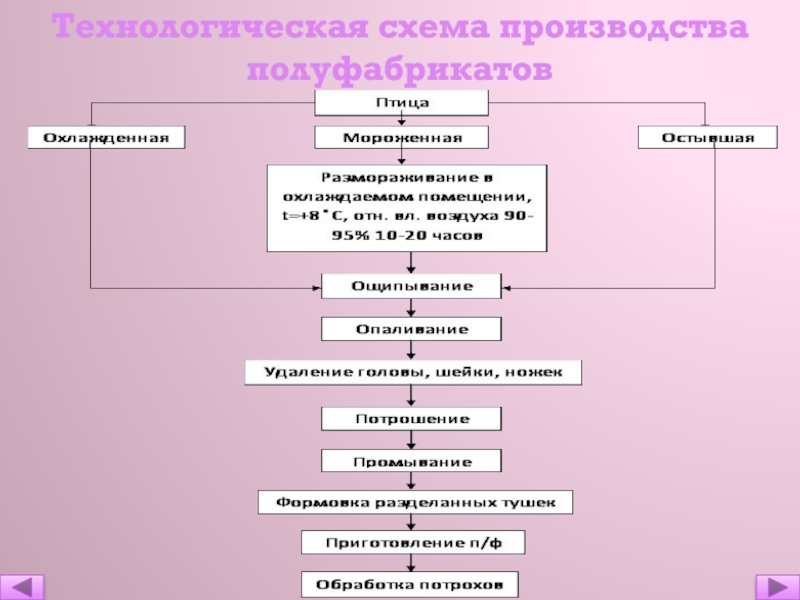 Схема обработки мяса