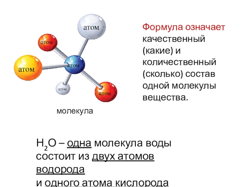 Молекула состоит из двух атомов