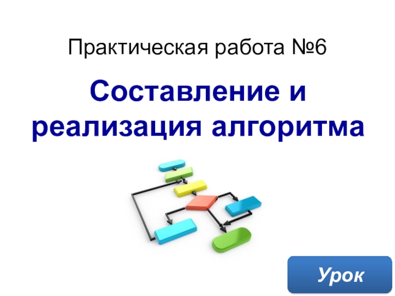 Презентация Составление и реализация алгоритма
Практическая работа №6
Урок